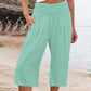 ⏳Time-Limited Special 50% OFF! 👖⏰Women’s Lightweight Elastic Waist Crop Pants Comfortable, Flowy & Perfect for Casual Summer Outfits ✨🌿