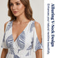 🔥Hot Sale 49% OFF🥰Cold Shoulder Tropical Print Split Maxi Dress