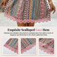 📢📢40% OFF !! ⏰The Bohemian Lace Trim Dress: V-neck, Long Sleeves, All-over Print