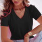 ⏰Hot Sale 50% Off🔥Buy 2 get extra 10% off💃Women's Solid Color V-Neck T-Shirt