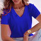 ⏰Hot Sale 50% Off🔥Buy 2 get extra 10% off💃Women's Solid Color V-Neck T-Shirt