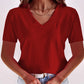 ⏰Hot Sale 50% Off🔥Buy 2 get extra 10% off💃Women's Solid Color V-Neck T-Shirt