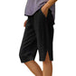 🏆Last Day Promotion：ONLY ￡10.99!!✨⏰Women's Casual Solid Color Pocket Capri Pants