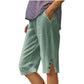 🏆Last Day Promotion：ONLY ￡10.99!!✨⏰Women's Casual Solid Color Pocket Capri Pants