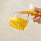 🏆Last Day Promotion：ONLY ￡6.99!!🛁🐾 Pet Bath Brush with Soap Dispenser – Long Handle, Soft & Efficient, Easy Bath at Home 🧼✨