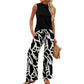 ⏰Hot Sale 50% Off🔥Buy 2 get extra 5% off👖Women's Sleeveless Top & Printed Wide-Leg Pants Set