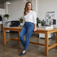 ⏳LIMITED-TIME ONLY ￡16.99!!!🍑✨ High-Waisted Slim Fit Denim Jeans – Ultra-Soft, Tummy-Smoothing & All-Day Comfort!👖☁Buttery-soft stretch • Flattering fit • Moves with you🇬🇧