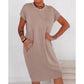 🌺Summer Hot Sale 50% OFF💐Soft Breathable Midi T-Shirt Dress With Side Pockets