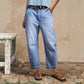 🎁2026 New Arrivals 46% OFF💥🥳HOT SALE🥳 Women's High Waisted Cropped Barrel Jeans