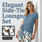 🌿👚👖 52% OFF Women’s Side-Tie Top & Patterned Pants Set ✨– Soft Breathable Blend, Adjustable Waist Definition