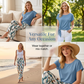 🌿👚👖 52% OFF Women’s Side-Tie Top & Patterned Pants Set ✨– Soft Breathable Blend, Adjustable Waist Definition