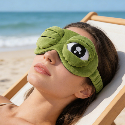 🎉 Last Day Promotion-50% OFF✨Soft Funny Frog 3D Sleep Mask