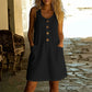 🍑 50% OFF NOW!✨🌸Women's Solid Color U-Neck Sleeveless Cotton Linen Dress - Lightweight, Breezy & Ridiculously Comfy 💛