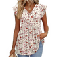 🏖️Summer Hot Sale 60% OFF🏝️Women's Summer V-Neck Ruffle Sleeve Floral Peplum Top