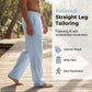 🎉❄️Last Day 50% OFF👖🔥Breathable Straight-Leg Pants – Elastic Waist, Cool & Dry