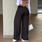 👖 50% OFF NOW! 💥 Women's High-Waisted Straight Leg Trousers – Front seam & elastic back – Versatile, comfortable & perfect for office or casual wear ✨🌸