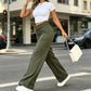 👖 50% OFF NOW! 💥 Women's High-Waisted Straight Leg Trousers – Front seam & elastic back – Versatile, comfortable & perfect for office or casual wear ✨🌸