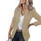 🧥🌸LAST DAY SALE 70% OFF!✨Women's Casual Blazer Fitted Long Sleeve Work Office Suit Jacket with Flap Pockets