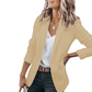 🧥🌸LAST DAY SALE 70% OFF!✨Women's Casual Blazer Fitted Long Sleeve Work Office Suit Jacket with Flap Pockets