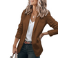 🧥🌸LAST DAY SALE 70% OFF!✨Women's Casual Blazer Fitted Long Sleeve Work Office Suit Jacket with Flap Pockets