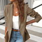 🧥🌸LAST DAY SALE 70% OFF!✨Women's Casual Blazer Fitted Long Sleeve Work Office Suit Jacket with Flap Pockets