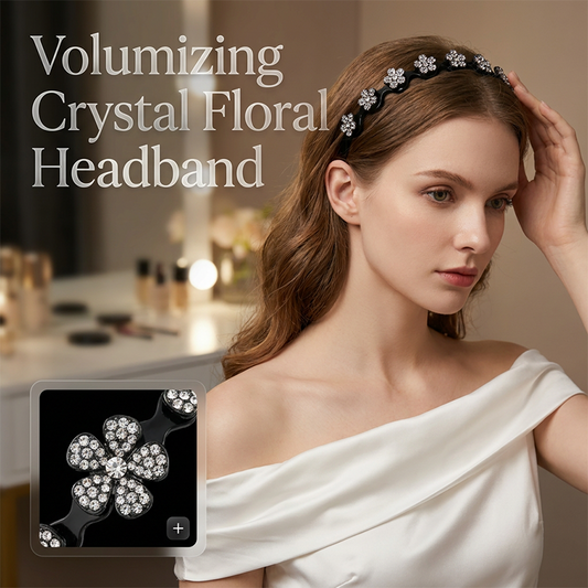 🎁New Arrival 50% OFF💥Wavy Crystal Headband Set - Lightweight Non-Slip Girly Feminine Hair Accessory, Sparkling Crystal-Accented Wave-Shape Band