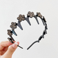 🎁New Arrival 50% OFF💥Wavy Crystal Headband Set - Lightweight Non-Slip Girly Feminine Hair Accessory, Sparkling Crystal-Accented Wave-Shape Band