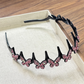 🎁New Arrival 50% OFF💥Wavy Crystal Headband Set - Lightweight Non-Slip Girly Feminine Hair Accessory, Sparkling Crystal-Accented Wave-Shape Band