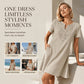 💥✨Limited-time 50% Off Special Offer👗Women's Bohemian Lace V-Neck T-Shirt Dress – Effortless Summer Chic✨