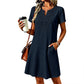 💥✨Limited-time 50% Off Special Offer👗Women's Bohemian Lace V-Neck T-Shirt Dress – Effortless Summer Chic✨