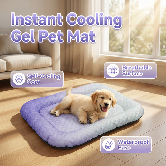 🔥LAST DAY SALE ONLY￡8.99!!❄Pet Cooling Mat for Dogs & Cats 🐾  Naturally Cool Ice-Silk Pad Breathable, Washable & Soft 🌿  For Floors, Sofas & Car Travel ☀️🐶🐱