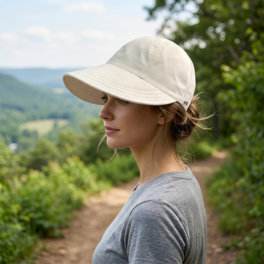 ⏳LAST DAY SALE: ONLY ￡11.99!!🎁✨Women’s UPF 50+ Elegant Foldable Sun Hat – Wide-Brim Cotton Bucket Hat with Neck Flap & Adjustable Strap 🌞🇬🇧