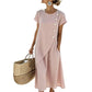 50% OFF NOW! 👗Women’s Summer Round Neck Elegant Solid Color Dress✨ Elegant & Comfortable☀️