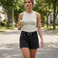 🎉 LIMITED TIME 50% OFF! 🩳 Women's Casual Stretch Shorts with Utility Pockets – Comfort Fit & Practical Storage 🌿