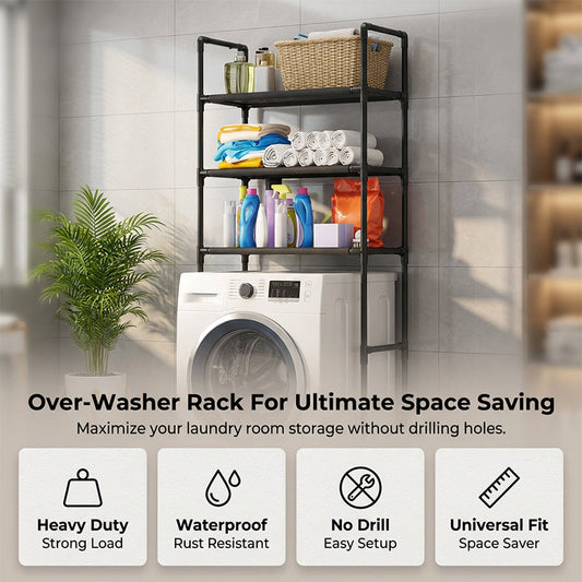 🎁2026 New Arrivals 60% OFF💥No-Drill Bathroom & Laundry Organizer Shelf