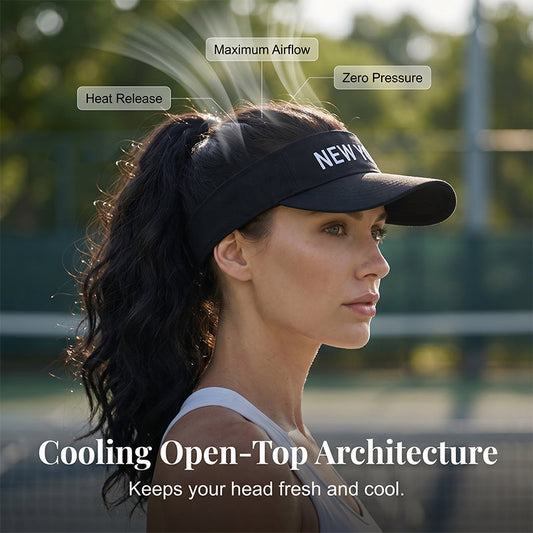 🥳2026 HOT SALE🥳💞50K+ SOLD!👒💨 50% OFF! 2‑in‑1 Visor Hat with Ponytail Wig – Instant wavy hair + sun protection. Open‑top keeps you cool. No more bad hair days! 🌞✨