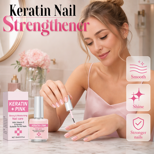⏳LAST DAY BUY 1 GET 1  FREE!!💞Keratin Nail Strengthener & Moisturizer – Repair & Glossy Finish 🌟