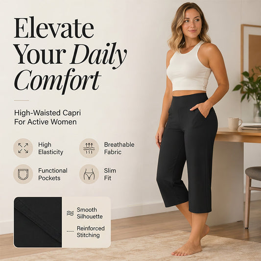 ⏳LAST DAY SALE ONLY￡13.99!!🌸Women's High-Waisted Stretch Cropped Pants