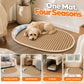 🔥Summer Hot Sale 49% OFF🧊Summer Cooling Dog Bed with Rattan Mat and Supportive Pillow Border