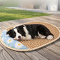 🔥Summer Hot Sale 49% OFF🧊Summer Cooling Dog Bed with Rattan Mat and Supportive Pillow Border