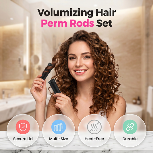 ⏳LAST DAY SALE: ONLY ￡6.99!!🎁✨Hair Perm Rods with Lid for Root Volumizing and Styling