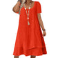🌞❤️LAST DAY SALE 60% OFF⚡50K+ SOLD💕👗Loose Fit Short Sleeve Dress｜Women Casual Breathable Summer Sundress🏖️