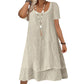 🌞❤️LAST DAY SALE 60% OFF⚡50K+ SOLD💕👗Loose Fit Short Sleeve Dress｜Women Casual Breathable Summer Sundress🏖️