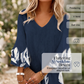 50% off 👗Women V Neck 3/4 Sleeve Floral Print Mini Dress Casual A-Line Tunic Dress