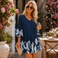 50% off 👗Women V Neck 3/4 Sleeve Floral Print Mini Dress Casual A-Line Tunic Dress