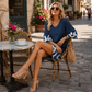 50% off 👗Women V Neck 3/4 Sleeve Floral Print Mini Dress Casual A-Line Tunic Dress