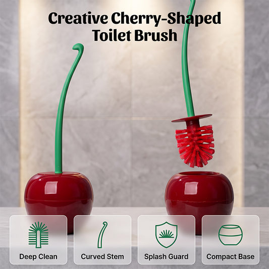 🍒Last Day Special Price:£8.99!!!🍎Creative Cherry-Shaped Toilet Brush🚽