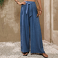 👖 LIMITED-TIME SALE ONLY ￡12.99! ✨ Women's High-Waist Wide-Leg Pants – Tie-Front, Flowy, Crinkle 🌬️