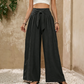 👖 LIMITED-TIME SALE ONLY ￡12.99! ✨ Women's High-Waist Wide-Leg Pants – Tie-Front, Flowy, Crinkle 🌬️