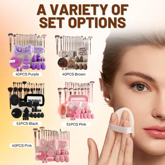 🎁2026 New Arrival 50% OFF💥💗All-in-One Makeup Brush & Sponge Set